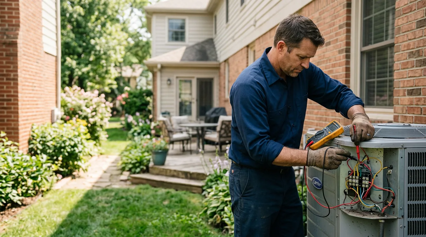 HVAC technician working near Mellott, IN